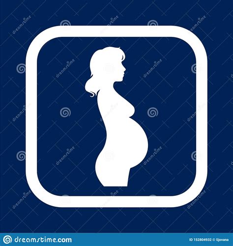 Silhouette Pregnant Woman Illustration Stock Vector Illustration Of