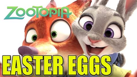 Zootopia All Easter Eggs And References Hidden Mickeys Youtube