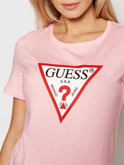 Guess T Shirt Original W1YI1B I3Z11 Różowy Boxy Fit Modivo pl