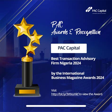 Pac Capital Limited Recognized As The Best Transaction Advisory Firm