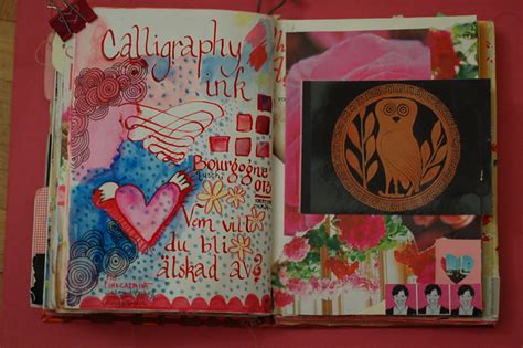 Art journal peek: Red calligraphy ink - iHannas Blog