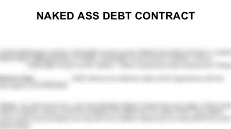 Naked Ass Debt Contract Lazycat Reviews