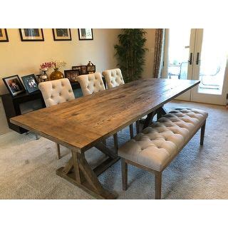 Paloma Rustic Reclaimed Wood Trestle Farm Table By Inspire Q Artisan