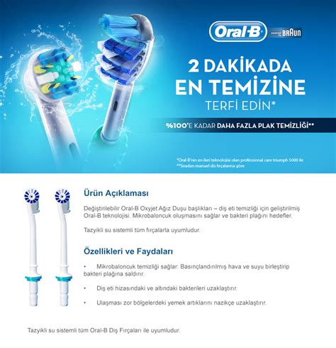 Oral B Oxyjet A Z Du U L Yedek Ba L Ed Fiyat