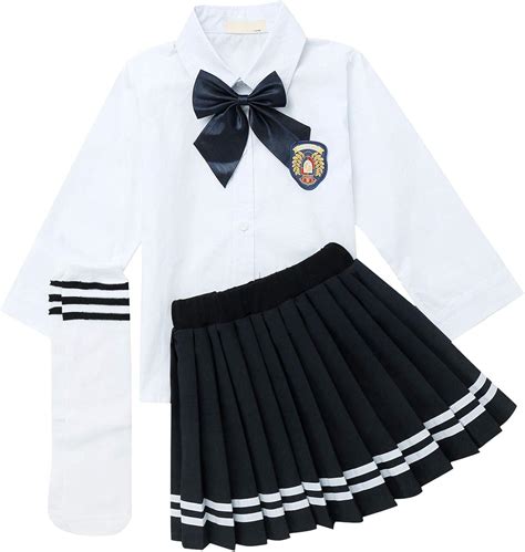 Inhzoy Enfant Fille Uniforme Scolaires Ensembles Écolière Chemise