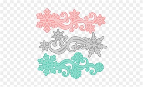 Snowflake Flourish Set Svg Scrapbook Cut File Cute Scalable Vector