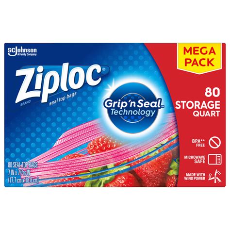 Save On Ziploc Double Zipper Quart Storage Bags Mega Pack Order Online