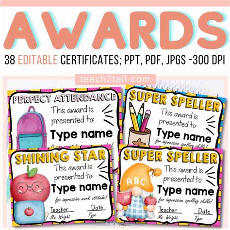 Student Awards Printables And Digital Teaching Resources By Teach2tell