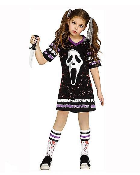 Kids Ghost Face Jersey Dress Costume - Spirithalloween.com