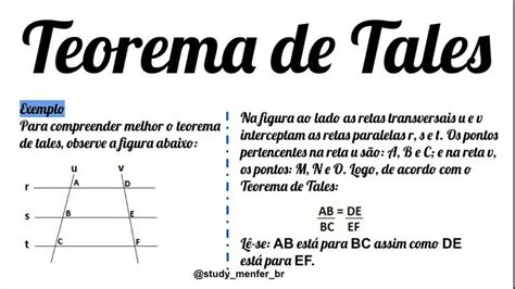 Teorema De Tales 2 3 Aulas De Matemática Física E Matemática