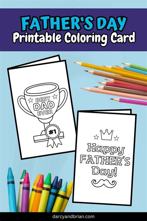 Printable Happy Fathers Day Coloring Card Darcy And Brian Shop