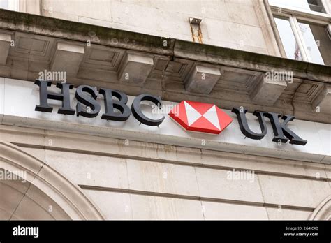 Hsbc Uk Logo Is Seen At One Of Their Branches On New Bond Street In