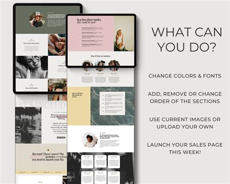 Pink WIX Sales Page Website Template Wix VA Template Small Business