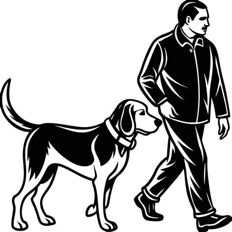 man walking  dog clipart  vector art  vecteezy