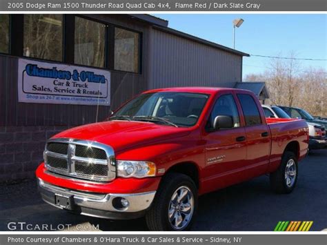 Flame Red 2005 Dodge Ram 1500 Thunder Road Quad Cab 4x4 Dark Slate Gray Interior Gtcarlot