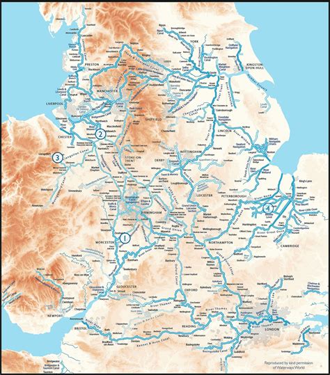 √ Map Of Navigable Waterways Uk