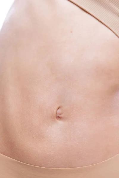 Belly Button Detailed Texture Of Human Female Skin Close Up Part Of