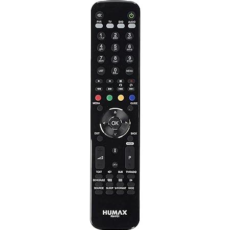 Humax Rm F Remote Control For Foxsat Hdr Freesat Box Black Amazon Co