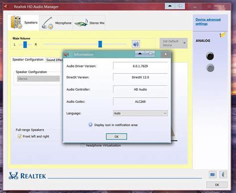 How Can I Enable The Advanced Settings In Realtek Hd Audio Manager