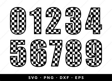 Jersey Numbers Hot Wheels Birthday Canvas Patterns Checkered Dxf