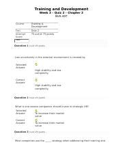 Bus Quiz Chapter Docx Training And Development Week