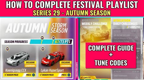 Forza Horizon How To Complete Festival Playlist Autumn Season Series