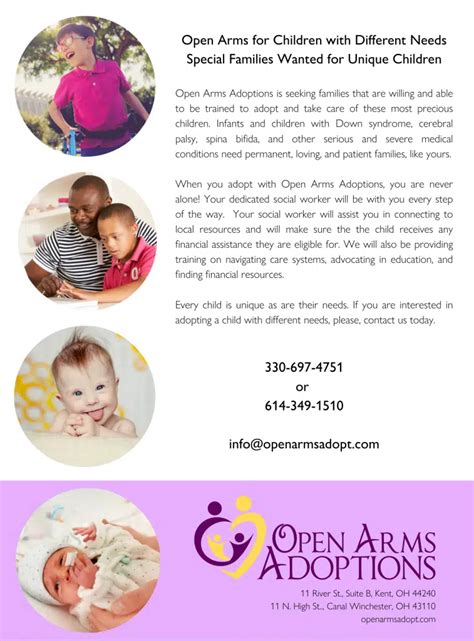 Open Arms Adoptions Special Needs Adoptions Ohio Adoption Agency