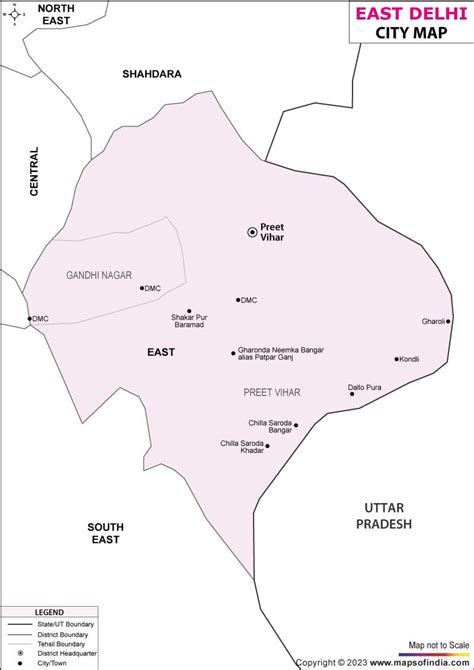 East-Delhi City Map