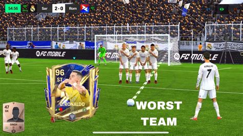 Fc Mobile Cristiano Ronaldo In The Worst Team H H Match Football