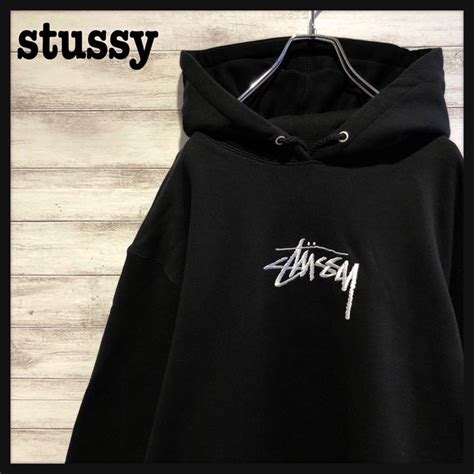 43％割引m直営店に限定 【人気デザイン】 ステューシー センター刺繍ロゴ パーカー Stussy パーカー トップスm Otaon