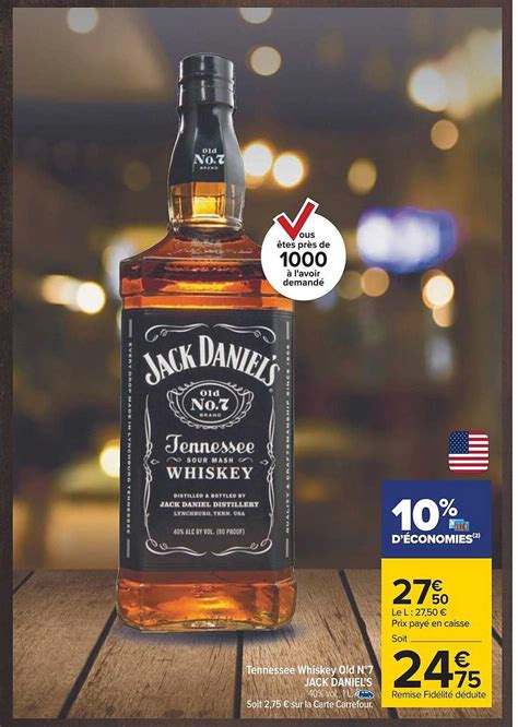 Promo Tennessee Whiskey Old N7 Jack Daniel S Chez Carrefour