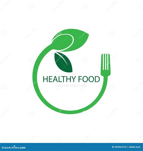 Healthy Food Logo Vector Stock Vector Illustration Of Nutrition