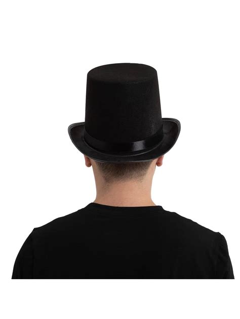 Black Tall Top Hats For Adult Black Magician Butler Formal Costume Top ...