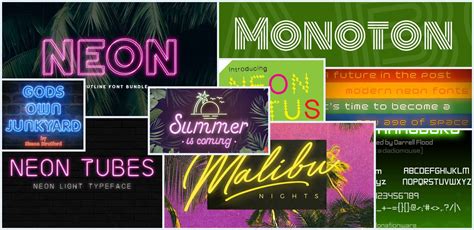 10+ Best Neon Fonts for 2021: Free and Premium Options