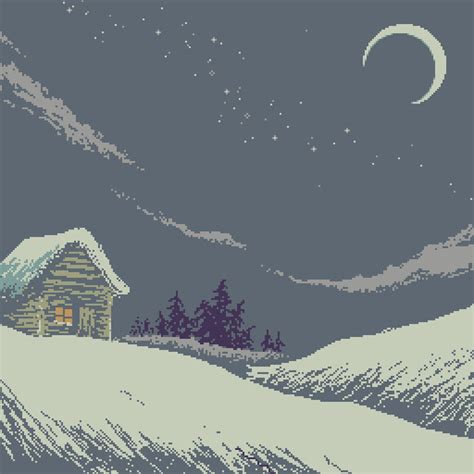 Clear Winter Night by MidoriMushrooms on Newgrounds