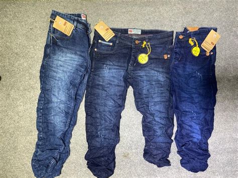 Casual Wear Button Zipper Mens Assorted Denim Jeans Waist Size At