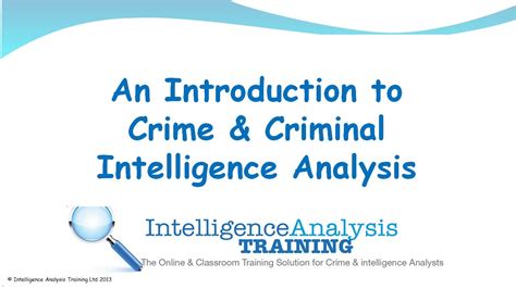 03 An Introduction To Crime And Criminal Intelligence Analysis Youtube