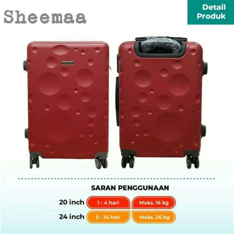 Jual Koper 20 Inch Polo Vienna Kabin Fiber Hardcase Cabin Roda 4 Tas