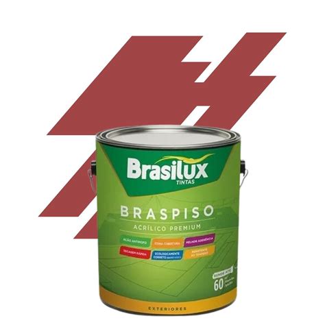 BRASILUX BRASPISO TINTA PISO PREMIUM ACETINADO VERMELHO QUADRA 3 6