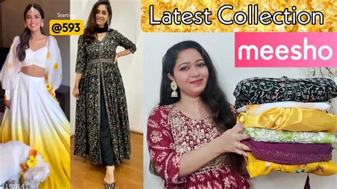 🌻meesho Kurtigownkurta Set Haul Starting Rs593🌻latest Wedding