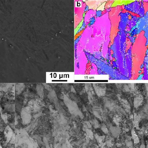 SEM A EBSD B And TEM C Images Of The Tempered Microstructure Of