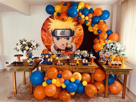 Inspiração Decoração Festa De Aniversário Pequena Com Tema Naruto Em