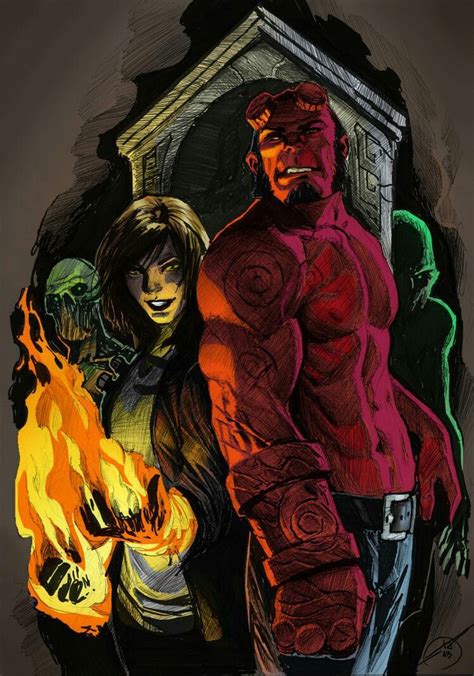 Hellboy and Liz | Liz sherman, Hellboy art, Hellboy liz