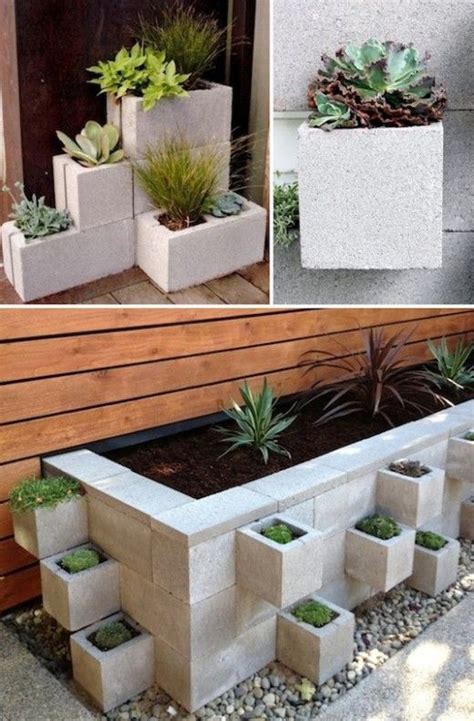 Cinder Block Planters Diy Garden Container Ideas Diy Planters Cinder Block Garden Garden