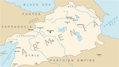 The Armenian Empire At Its Territorial Peak Under Tigranes The Great C