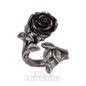 Alchemy Gothic Wild Black Rose Ring Alternative Jewellery