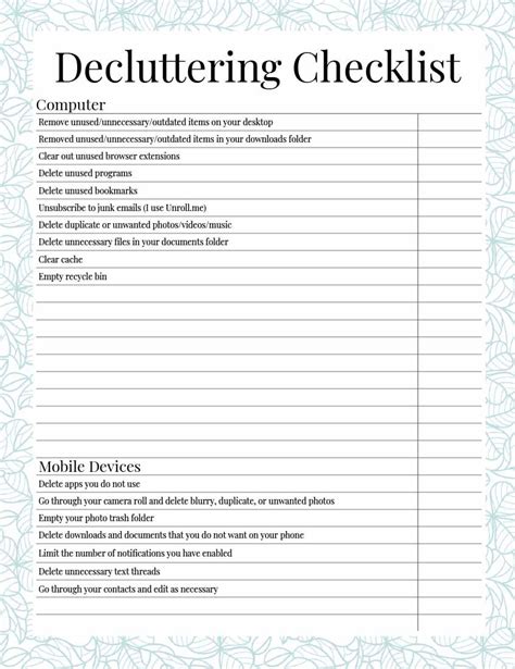 The Ultimate Digital Declutter Checklist Artofit