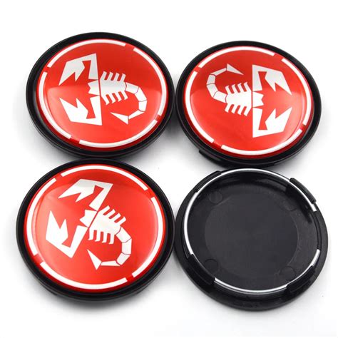 Gzhengtong Pcs Mm Red Scorption Wheel Center Caps Emblem Badge Car