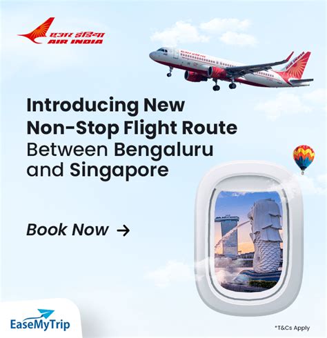 Air India Offer Enjoy Non Stop Flights Between Bengaluru Singapore