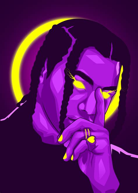 Wall Art Print 24k Neon Art Rapper | Gifts & Merchandise | Europosters